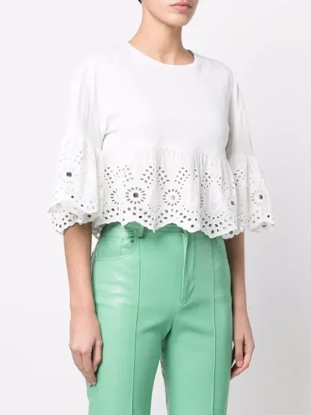 Decupat bluză Blugirl cu broderie alb