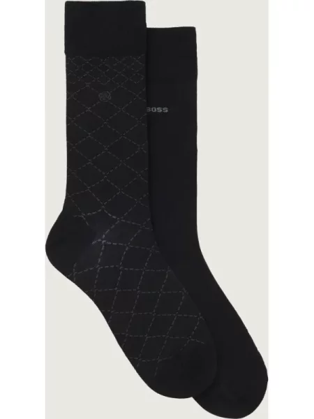 BOSS BLACK Șosete Mini Argyle CC negru