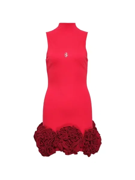 Rochie mini Kenzie Klambie fără mâneci cu volane roșu