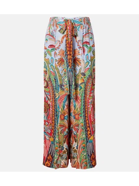 Fusta maxi Etro cu model paisley albastru