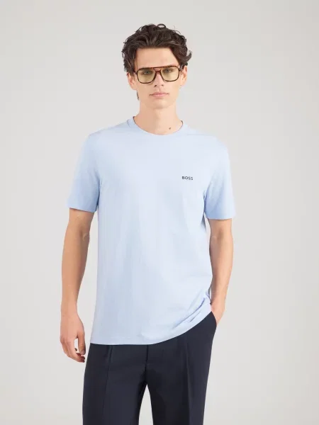 BOSS Tricou azuriu negru