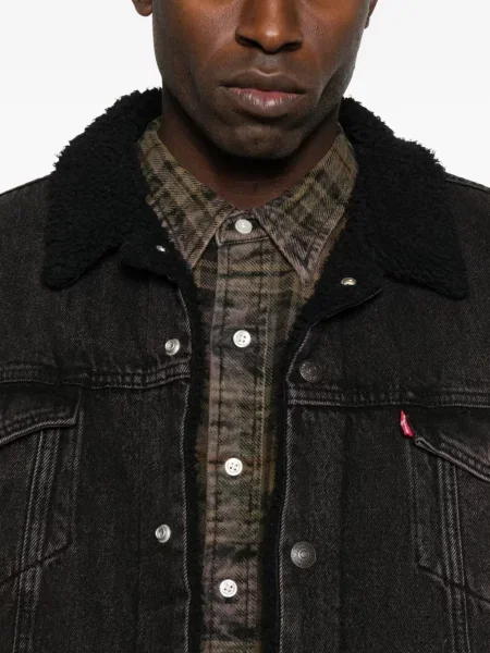 Geacă de blugi Levi's® din piele de căprioară maro
