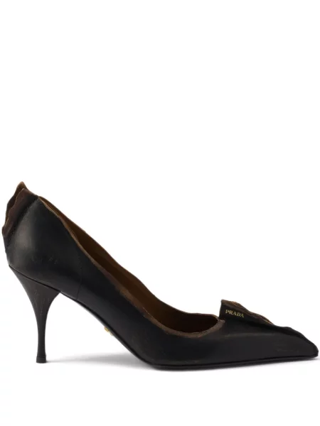 Pantofi cu toc Prada din piele negru