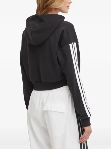 Ριγέ τρέξιμο μπλούζα Adidas από διχτυωτό κόκκινο