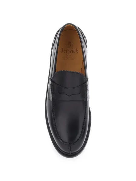 Pantofi loafer Berwick Shoes din piele negru