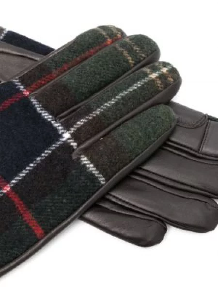 Iš natūralios odos pledinės pirštines Barbour ruda