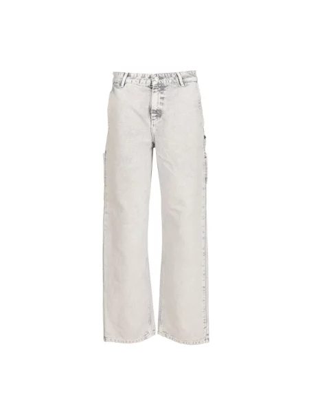 Jeansy straight leg Carhartt Wip szare