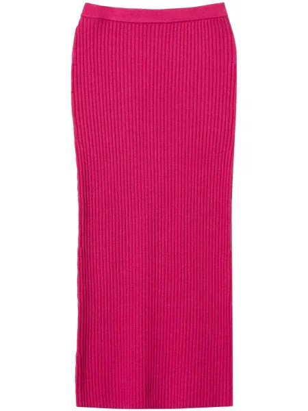 Fustă midi Twinset tricotate până la genunchi roz