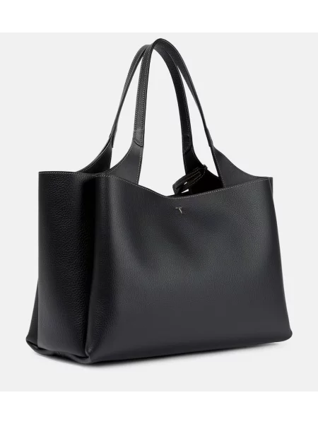 Geanta de piele Tod's din piele negru