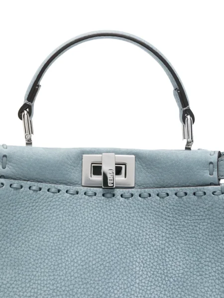 Geantă Fendi Peekaboo albastru