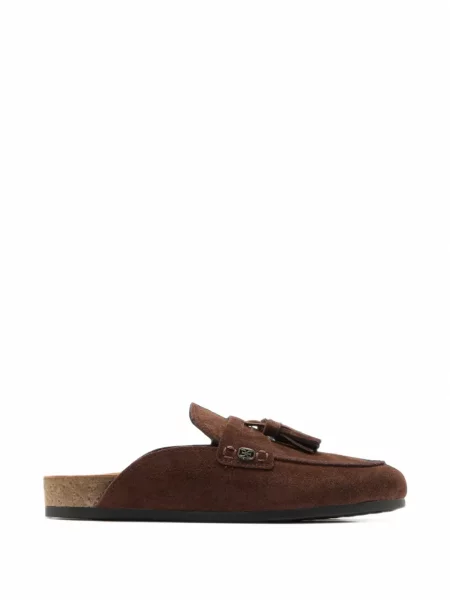 Papuci tip mules Sam Edelman din piele de căprioară maro