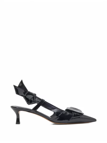 Pantofi cu toc Maje cu funde slingback negru