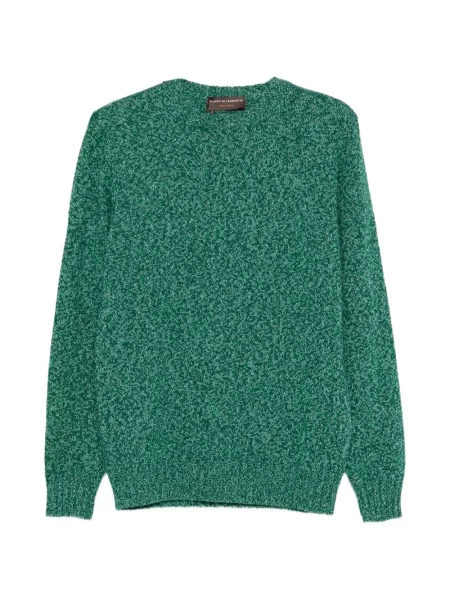 Pulover Filippo De Laurentiis cu decolteu rotund verde