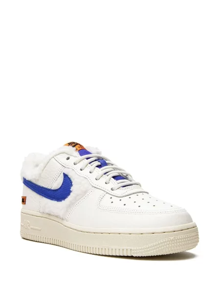 Fleecové tenisky Nike Air Force 1 bílé