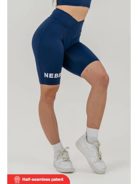 Dámske športové legíny NEBBIA 9″ Snatched High Waisted dark blue modrá
