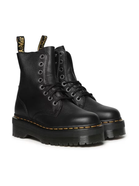 Dr. Martens Obuwie Kobieta 40 EU Skóra Skórzane Botki na Platformie czarny