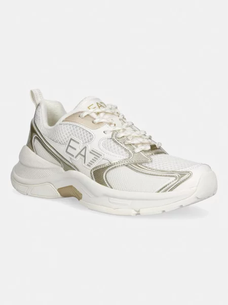 Sneakers cu adaos de piele verde