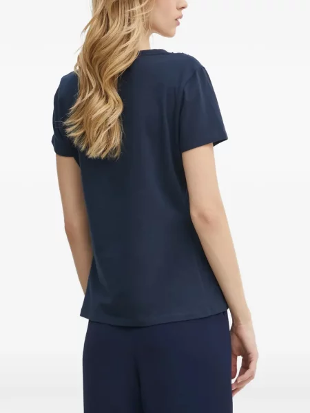 Tricou Liu Jo cu decolteu rotund albastru