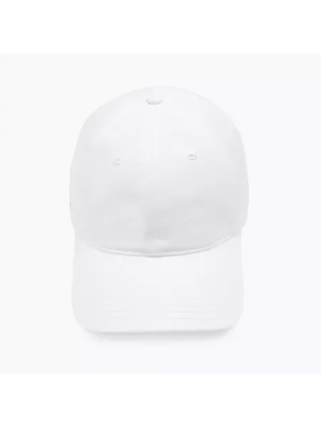 Lacoste czapka z daszkiem gładka biały