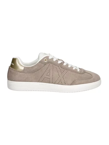 Armani Exchange sneakersy zamszowe beżowe