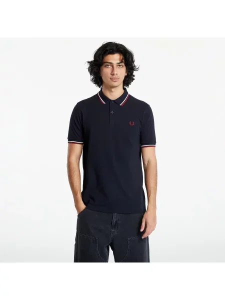 Поло Fred Perry с аппликацией синее