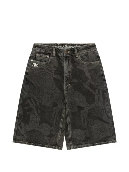 Pantaloni scurți Aape By A Bathing Ape cu autograf negru