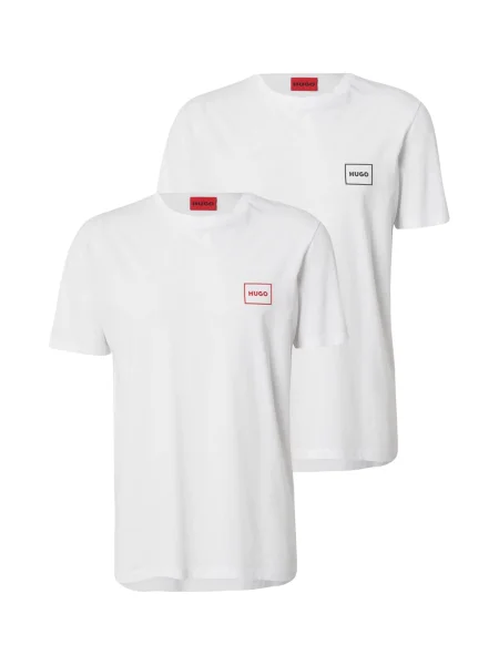 HUGO Tricou Dugopak' alb