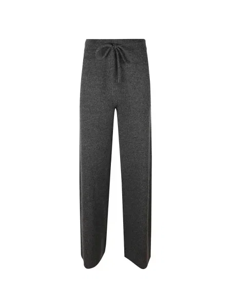 Pantaloni Max Mara tricotate alergare cu cordon gri