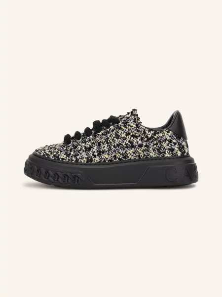 Casadei Sneakersy Na Platformie Salento schwarz czarne