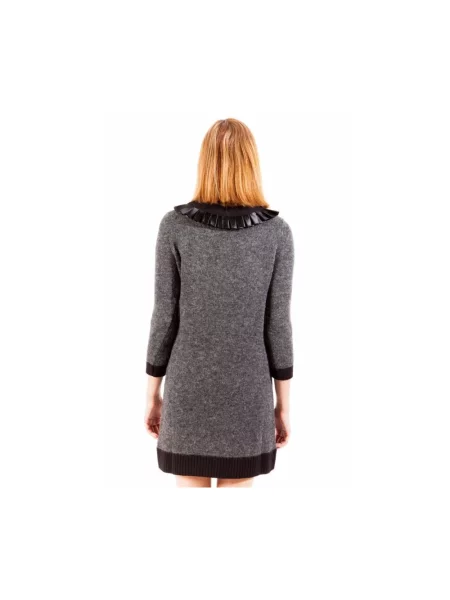 Krótka sukienka mini Love Moschino wełniana garniturowa czarna