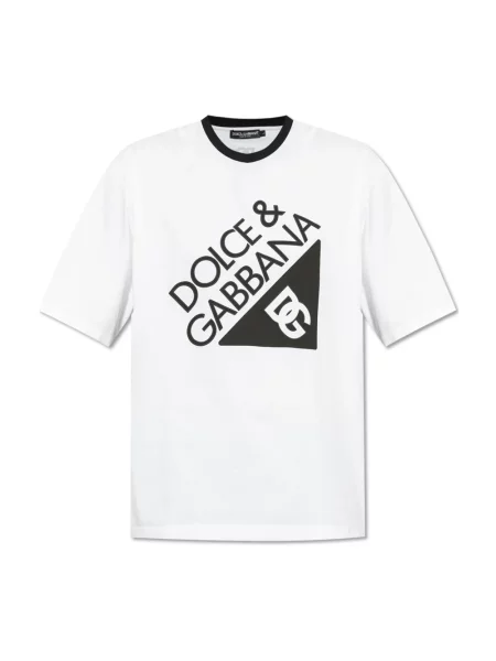 Koszulka Dolce And Gabbana z logo biała