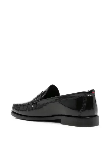 Pantofi loafer Aeyde din piele de lac negru