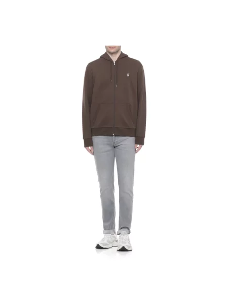 Polo Ralph Lauren bluza DOUBLE KNT brązowa