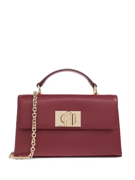 Geantă shopper Furla din piele roșu