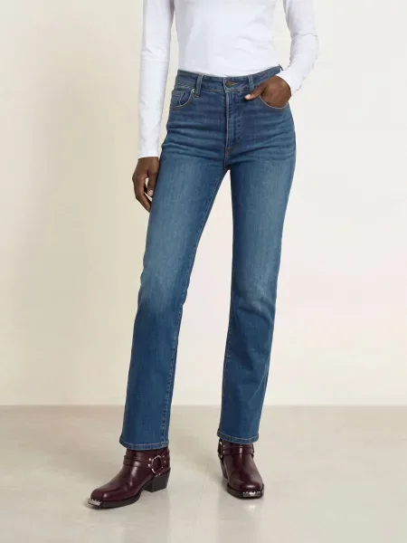 Good American Rovné Džíny Good True Straight indigo