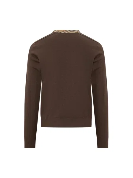 Sweter Burberry brązowy