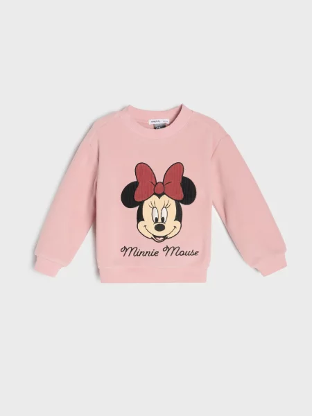 Sinsay mikina s kulatým výstřihem Minnie Mouse oranžová