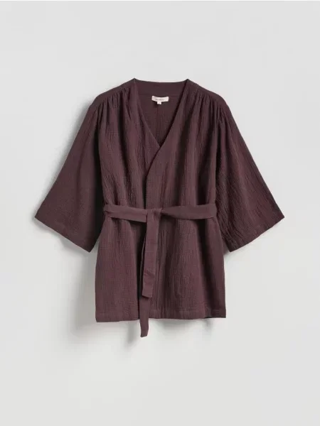 Муслінова блуза Reserved коричнева