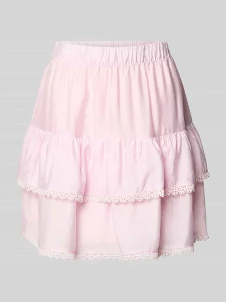 Rozkloszowana spódnica z mieszanka model BLISS' Vero Moda różowa