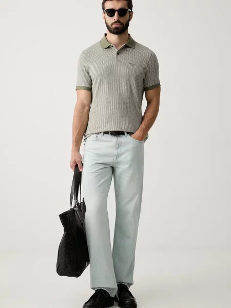 Tricou polo Barbour verde