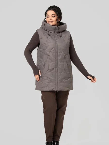 Жилет з утеплювачем All Posa мокко