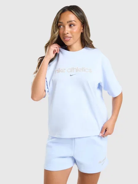 Nike T-Shirt W Nsw Essentials Boxy Gls niebieska