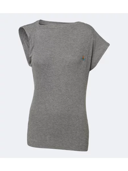 Top Vivienne Westwood tricotate asimetric gri