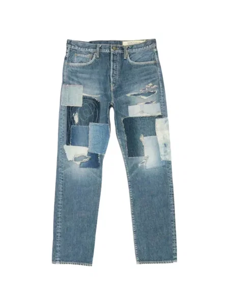 Jeansy straight leg Kapital niebieskie