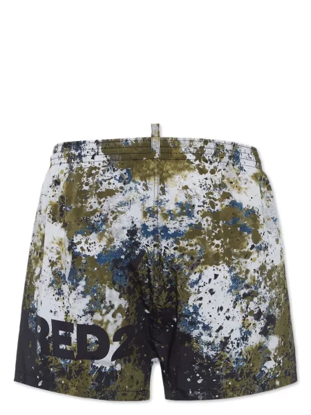 Slip de baie Dsquared2 cu model camuflaj alb