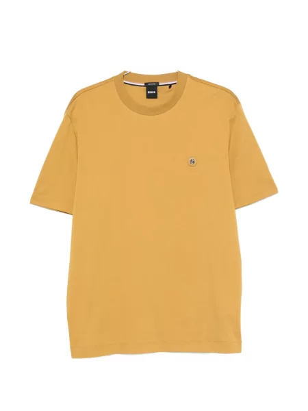 Tricou Boss cu broderie galben
