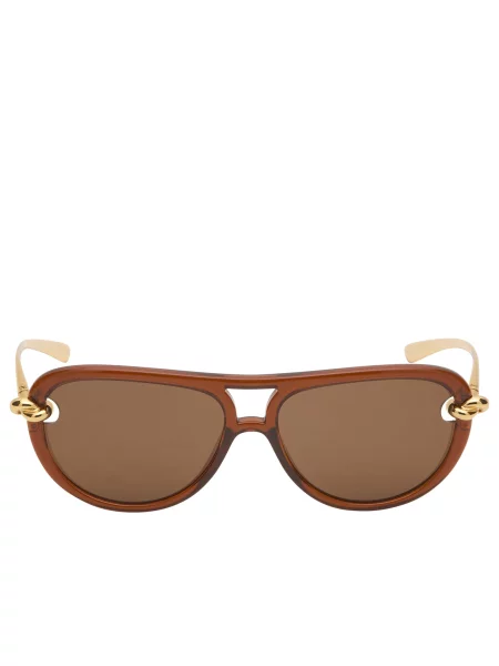 Okulary przeciwsłoneczne Bottega Veneta Eyewear brązowe