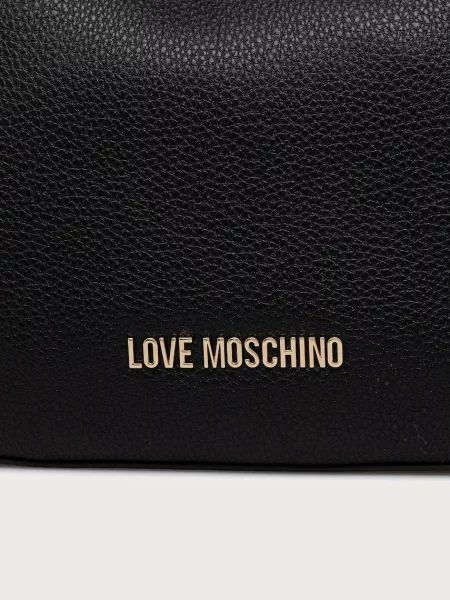 Кожаная сумка хобо Love Moschino