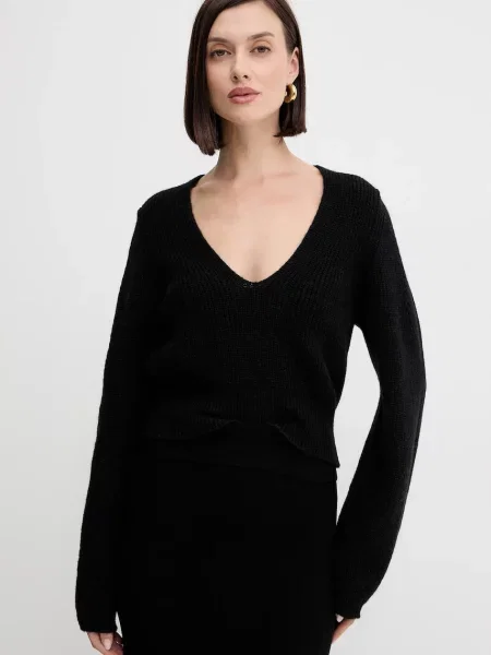 Twinset pulover de lână negru