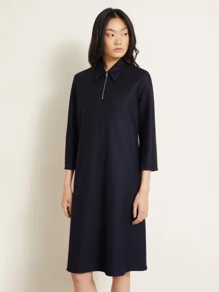 Jil Sander Šaty S Rukávy tmavě modrá